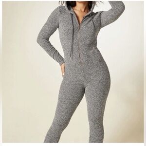 YITTY Charcoal Hooded Pet Me Heart Pocket Onesie.